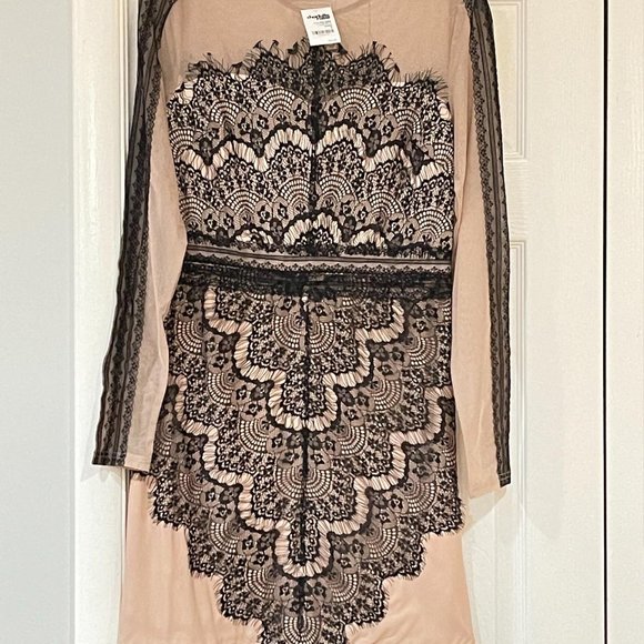 Buy Pour Moi Black Charlotte Tie Back Stretch Velvet Long Sleeve Midi Dress from the UK online shop